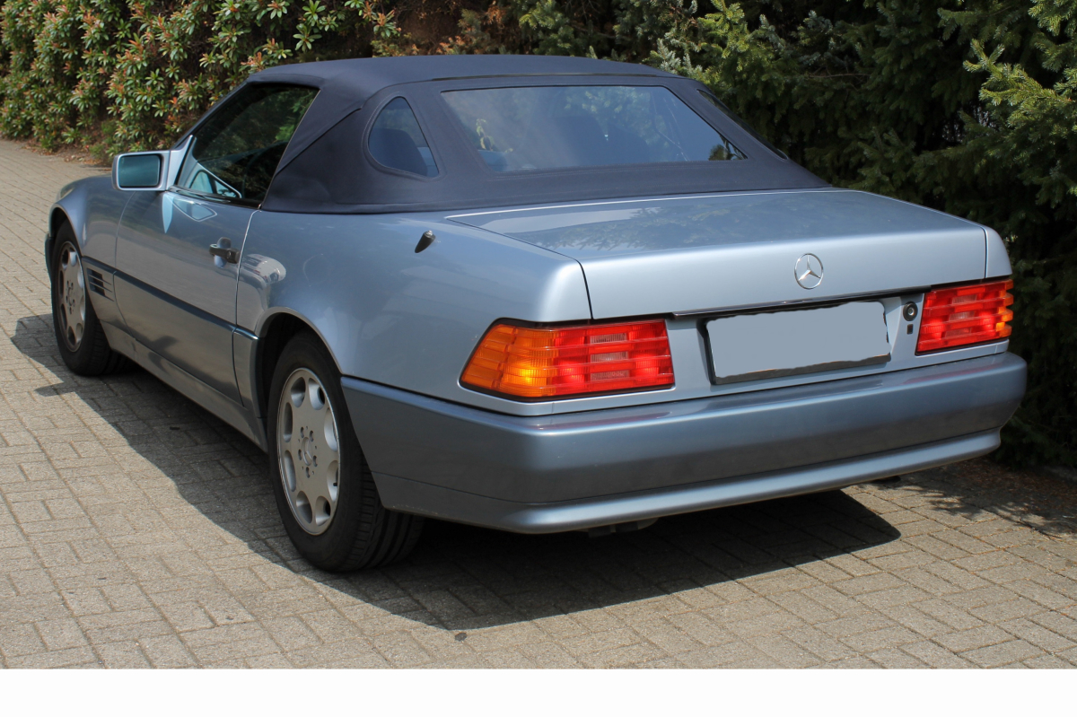Mercedes-Benz, Cabrio, Silber, Leer, Heckleuchte