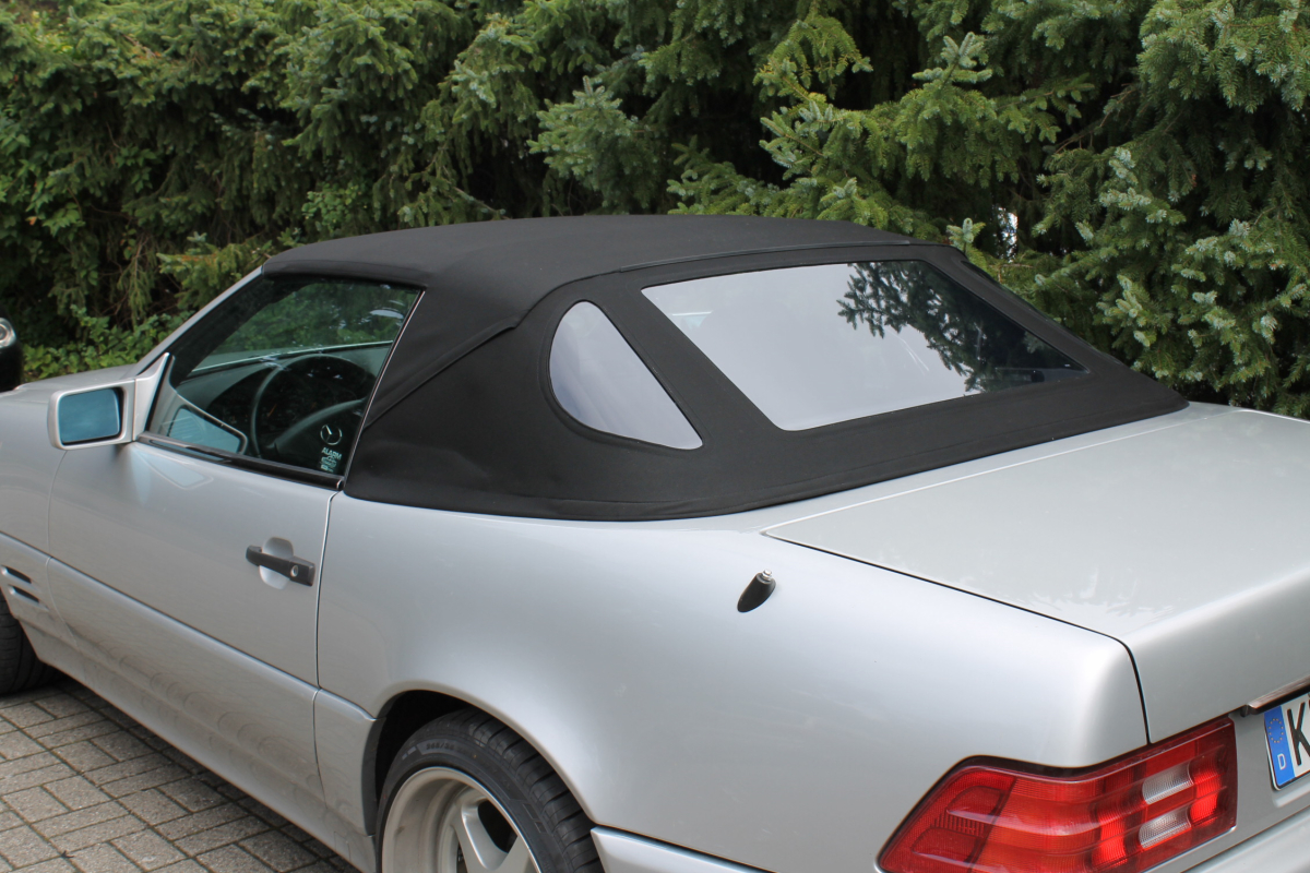 Cabrioverdeck mercedes R129 Convertible, Soft top, Mercedes, Silver, Rear view