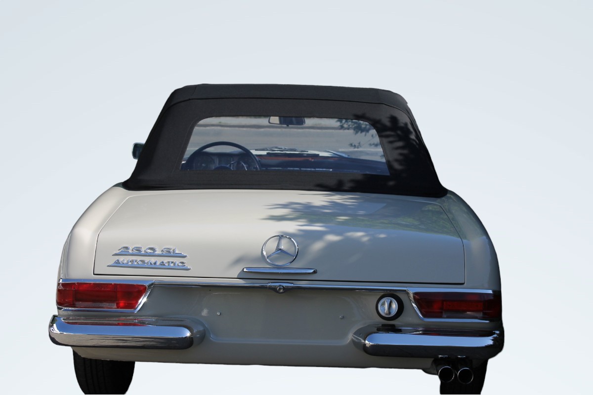 Mercedes SL W113 Verdeck schwarz Stoßstange, Fahrzeug, Auto, Nummernschild, Rad