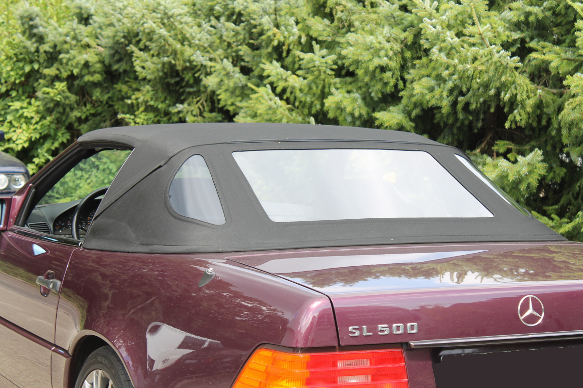 convertible, auto, Mercedes, SLC, maroon