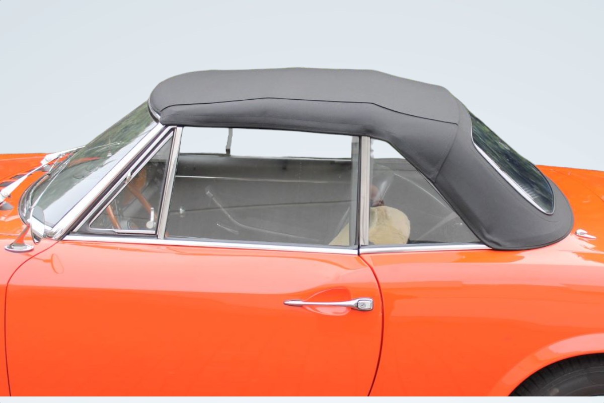 Fiat Spider 124 `66-`77 Verdeck schwarz Kissen, Dekoration für Zuhause, Auto, Kopfstütze, Rad