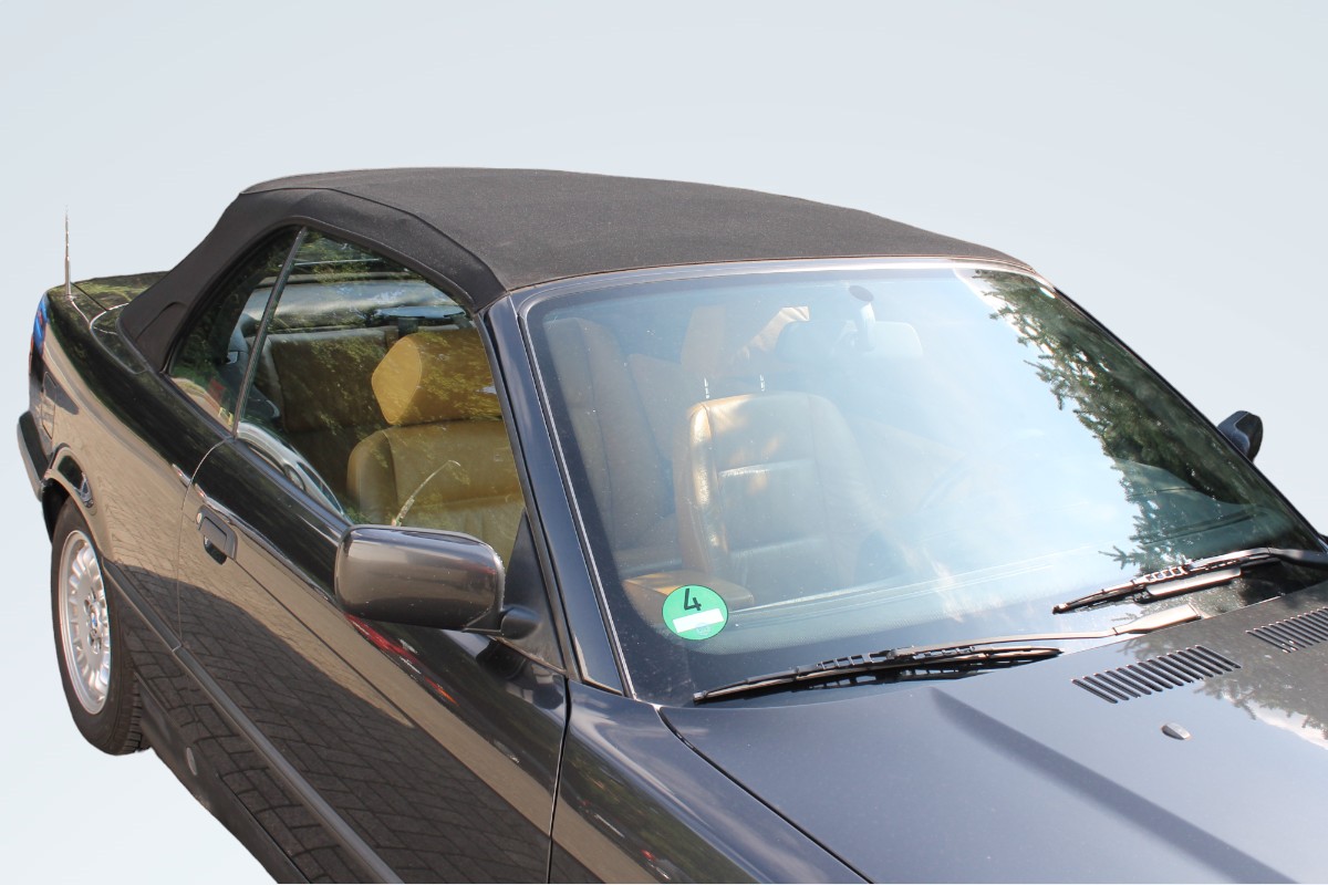 BMW E36 Cabrioverdeck mit Tasche schwarz Auto, Fahrzeug, Windschutzscheibe, Leichtmetallfelge, Rad